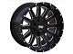 TW Offroad T5 Triangle Gloss Black with Milled Spokes 6-Lug Wheel; 20x10; -12mm Offset (22-24 Bronco Raptor)