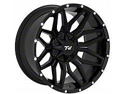 TW Offroad T3 Lotus Gloss Black 6-Lug Wheel; 20x10; -12mm Offset (21-24 Bronco, Excluding Raptor)