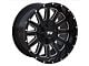 TW Offroad T5 Triangle Gloss Black with Milled Spokes 6-Lug Wheel; 20x10; -12mm Offset (21-24 Bronco, Excluding Raptor)