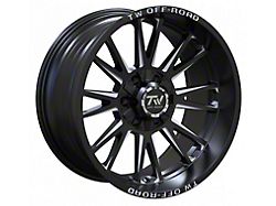 TW Offroad TF2 Gloss Black with Milled Windows 6-Lug Wheel; 20x10; -12mm Offset (21-24 Bronco, Excluding Raptor)