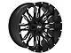 TW Offroad T8 Flame Gloss Black with Milled Spokes 5-Lug Wheel; 20x10 (76-86 Jeep CJ7)