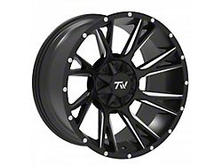 TW Offroad T12 Blade Gloss Black with Milled Spokes 5-Lug Wheel; 20x10; -12mm Offset (14-21 Tundra)