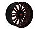 TW Offroad T6 Speed Gloss Black with Red 6-Lug Wheel; 20x10; -12mm Offset (22-24 Tundra)