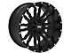 TW Offroad T8 Flame Gloss Black with Milled Spokes 6-Lug Wheel; 20x10; -12mm Offset (22-24 Tundra)