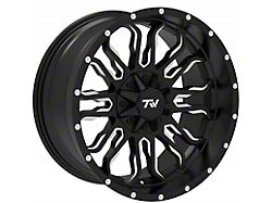 TW Offroad T8 Flame Gloss Black with Milled Spokes 5-Lug Wheel; 20x10; -12mm Offset (14-21 Tundra)