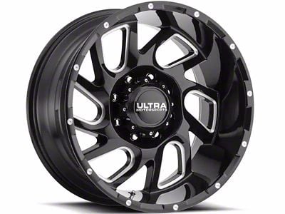 Ultra Wheels Carnage Gloss Black Milled 6-Lug Wheel; 20x9; 18mm Offset (05-15 Tacoma)