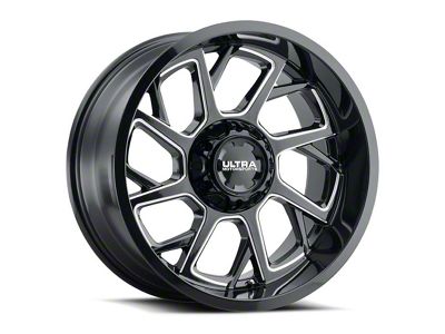 Ultra Wheels Patriot Gloss Black Milled 6-Lug Wheel; 18x9; 18mm Offset (05-15 Tacoma)