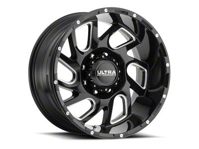Ultra Wheels Carnage Gloss Black Milled 6-Lug Wheel; 20x10; -25mm Offset (03-09 4Runner)