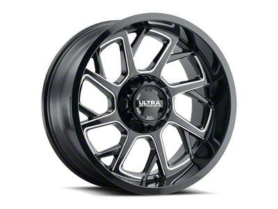 Ultra Wheels Patriot Gloss Black Milled 6-Lug Wheel; 20x9; -12mm Offset (16-23 Tacoma)