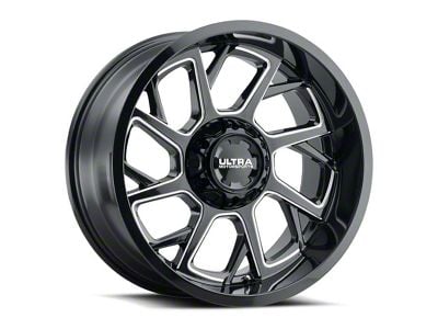 Ultra Wheels Patriot Gloss Black Milled 6-Lug Wheel; 18x9; 18mm Offset (22-24 Tundra)