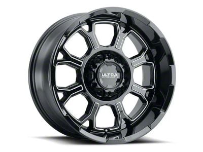 Ultra Wheels Commander Gloss Black Milled 6-Lug Wheel; 17x9; 12mm Offset (03-09 4Runner)