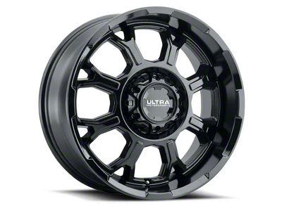 Ultra Wheels Commander Gloss Black 6-Lug Wheel; 17x9; 12mm Offset (03-09 4Runner)