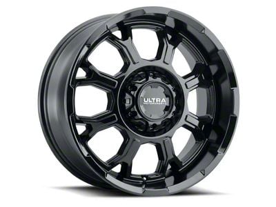 Ultra Wheels Commander Gloss Black 6-Lug Wheel; 17x9; 18mm Offset (03-09 4Runner)