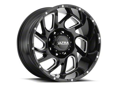 Ultra Wheels Carnage Gloss Black Milled 6-Lug Wheel; 20x9; 18mm Offset (04-15 Titan)