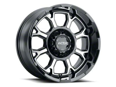 Ultra Wheels Commander Gloss Black Machined 6-Lug Wheel; 18x9; 12mm Offset (04-15 Titan)