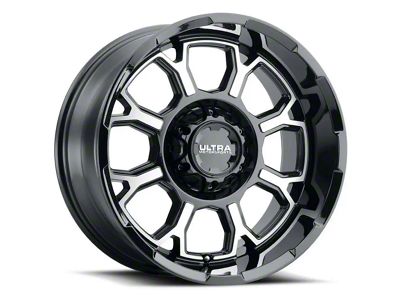 Ultra Wheels Commander Gloss Black Machined 6-Lug Wheel; 20x10; -19mm Offset (04-15 Titan)