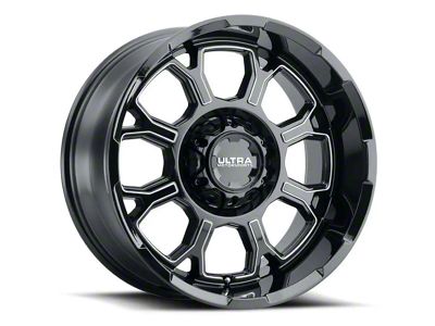 Ultra Wheels Commander Gloss Black Milled 6-Lug Wheel; 20x9; 18mm Offset (04-15 Titan)