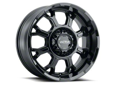 Ultra Wheels Commander Gloss Black 6-Lug Wheel; 18x9; 12mm Offset (04-15 Titan)