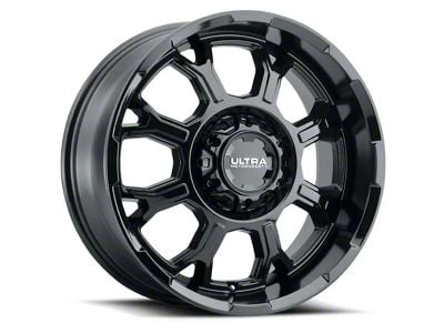 Ultra Wheels Commander Gloss Black 6-Lug Wheel; 18x9; 18mm Offset (04-15 Titan)