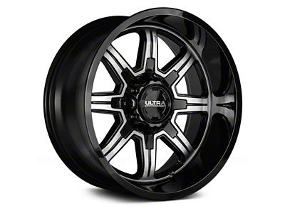 Ultra Wheels Menace Gloss Black with Diamond Cut Accents 6-Lug Wheel; 20x10; -25mm Offset (04-15 Titan)