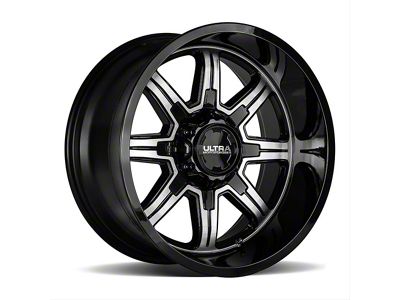 Ultra Wheels Menace Gloss Black with Diamond Cut Accents 6-Lug Wheel; 18x9; 12mm Offset (10-24 4Runner)