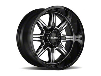 Ultra Wheels Menace Gloss Black with Diamond Cut Accents 6-Lug Wheel; 17x9; 12mm Offset (10-24 4Runner)