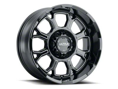 Ultra Wheels Commander Gloss Black Milled 6-Lug Wheel; 17x9; 12mm Offset (2024 Tacoma)