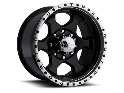 Ultra Wheels Rogue Gloss Black Machined 6-Lug Wheel; 17x8; 10mm Offset (2024 Tacoma)