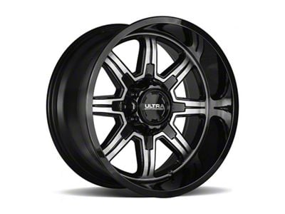 Ultra Wheels Menace Gloss Black with Diamond Cut Accents 6-Lug Wheel; 17x9; 12mm Offset (03-09 4Runner)