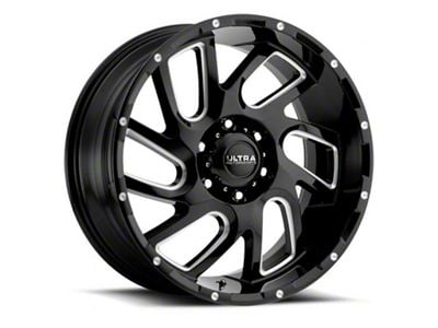 Ultra Wheels Carnage Gloss Black Milled 6-Lug Wheel; 20x10; -25mm Offset (22-24 Bronco Raptor)