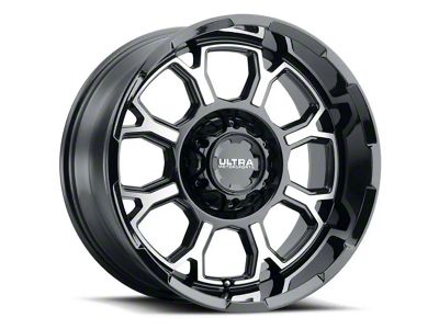 Ultra Wheels Commander Gloss Black Machined 6-Lug Wheel; 18x9; 12mm Offset (22-24 Bronco Raptor)