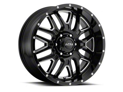 Ultra Wheels Hunter Gloss Black Milled 6-Lug Wheel; 18x9; 18mm Offset (22-24 Bronco Raptor)
