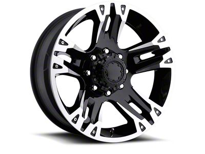 Ultra Wheels Maverick Gloss Black Machined 6-Lug Wheel; 17x8; 25mm Offset (21-24 Bronco, Excluding Raptor)