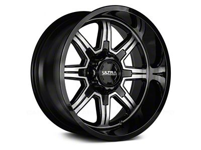 Ultra Wheels Menace Gloss Black with Diamond Cut Accents 6-Lug Wheel; 18x9; 18mm Offset (21-24 Bronco, Excluding Raptor)