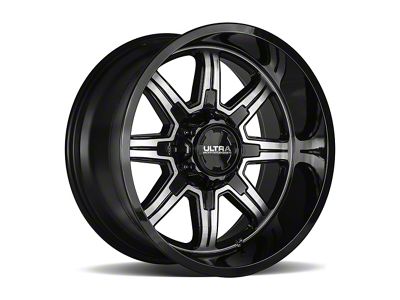 Ultra Wheels Menace Gloss Black with Diamond Cut Accents 6-Lug Wheel; 20x9; 18mm Offset (21-24 Bronco, Excluding Raptor)