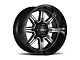 Ultra Wheels Menace Gloss Black with Diamond Cut Accents 6-Lug Wheel; 17x9; 18mm Offset (22-24 Bronco Raptor)