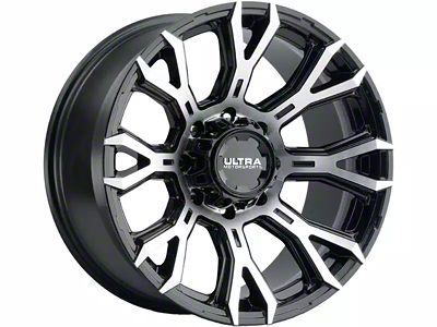 Ultra Wheels Scorpion Gloss Black with Diamond Cut Face 6-Lug Wheel; 20x10; -25mm Offset (21-24 Bronco, Excluding Raptor)