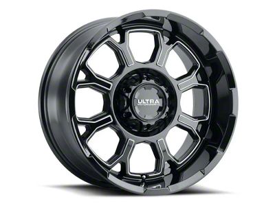 Ultra Wheels Commander Gloss Black Milled Wheel; 20x10; -19mm Offset (05-10 Jeep Grand Cherokee WK)