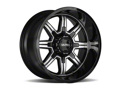 Ultra Wheels Menace Gloss Black with Diamond Cut Accents 6-Lug Wheel; 20x9; 18mm Offset (16-23 Tacoma)