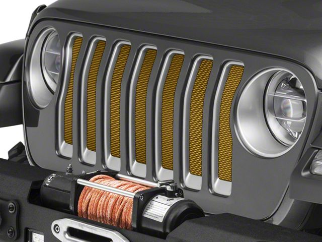 Under The Sun Inserts Grille Insert; Inca Gold (18-23 Jeep Wrangler JL w/o TrailCam; 2024 Jeep Wrangler JL Sport)