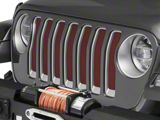 Under The Sun Inserts Grille Insert; Deep Cherry Red (18-23 Jeep Wrangler JL w/o TrailCam; 2024 Jeep Wrangler JL Sport)