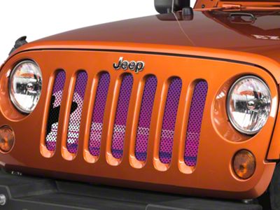 Under The Sun Inserts Grille Insert; Endless Summer Purple Surfer Male (07-18 Jeep Wrangler JK)