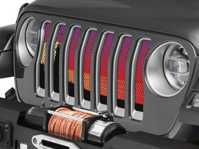 Under The Sun Inserts Grille Insert; Endless Summer Red Light House (18-23 Jeep Wrangler JL w/o TrailCam; 2024 Jeep Wrangler JL Sport)