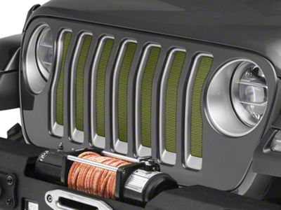 Under The Sun Inserts Grille Insert; Jeep Green Metallic (18-23 Jeep Wrangler JL w/o TrailCam; 2024 Jeep Wrangler JL Sport)