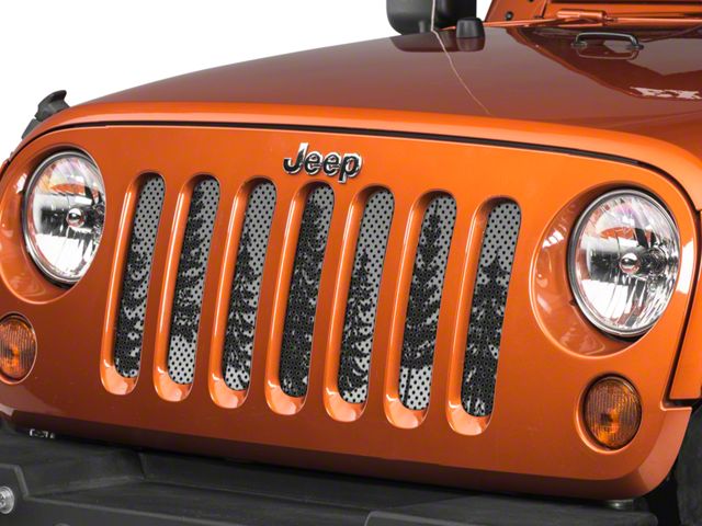 Under The Sun Inserts Grille Insert; Pine Trees Grey Sky (07-18 Jeep Wrangler JK)