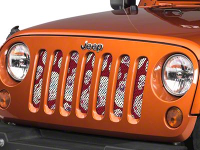 Under The Sun Inserts Grille Insert; Sugar Skulls (07-18 Jeep Wrangler JK)