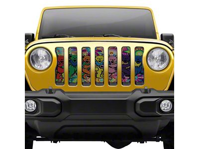 Under The Sun Inserts Grille Insert; Happy Bears (18-23 Jeep Wrangler JL w/o TrailCam; 2024 Jeep Wrangler JL Sport)