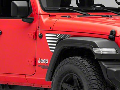 Under The Sun Inserts Fender Vent Decals; Black and White (20-24 Jeep Gladiator JT)