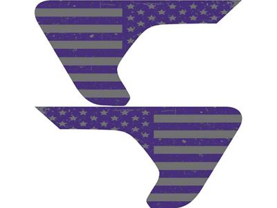 Under The Sun Inserts Fender Vent Decals; Distressed Purple (20-24 Jeep Gladiator JT)