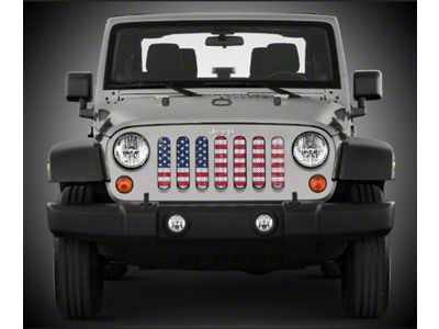 Under The Sun Inserts Grille Insert; American Made Jeep Inserts (20-23 Jeep Gladiator JT w/o TrailCam; 2024 Jeep Gladiator JT Sport)